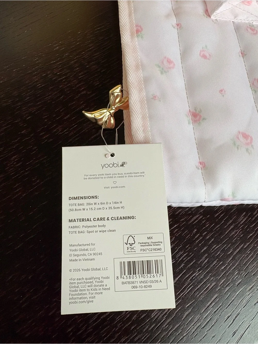 Love Shack Fancy x Target Quilted Pink Floral Tote Bag